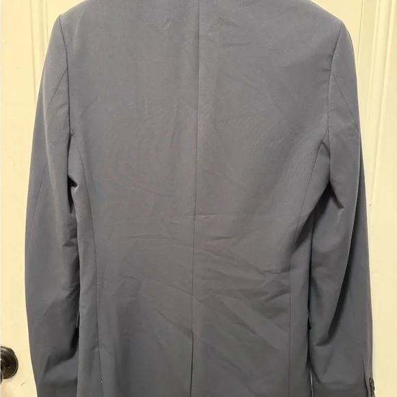 ASOS Design Gray Sport Coat Classic Cut Structured Shoulders - Picture 3 of 5